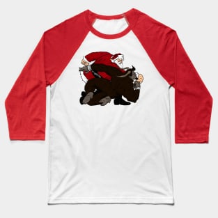 Santa Vs Krampus Baseball T-Shirt